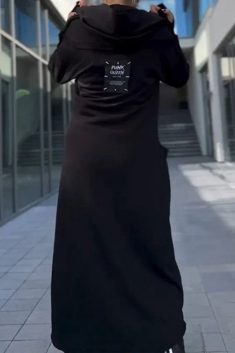 Rachele | Lightweight Long Zip-up Hoodie Dress