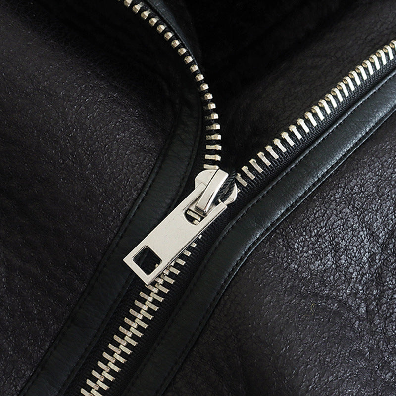 Ivanna | Fur Leather Jacket