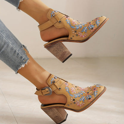 Rosine | Vintage Floral Ankle Boots
