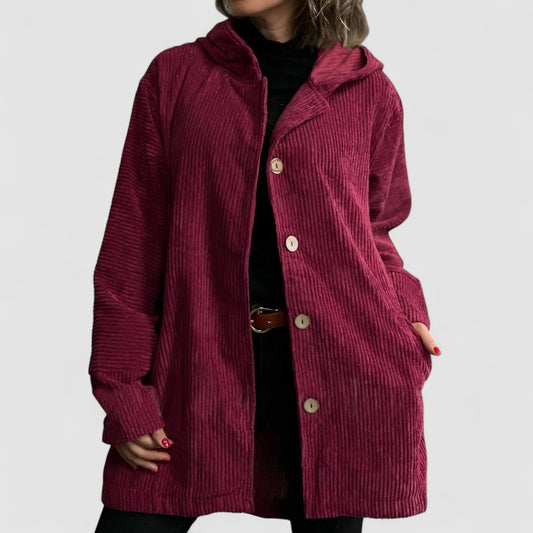 Floryn | Cozy Corduroy Hooded Jacket