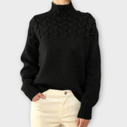 Kathrin | Women's Sweater with Cable Knit Detail