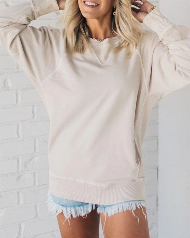 Hermia | Ribbed Accent Pocketed Pullover