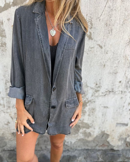 Flurina | Casual Denim Blazer