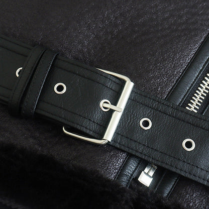 Ivanna | Fur Leather Jacket