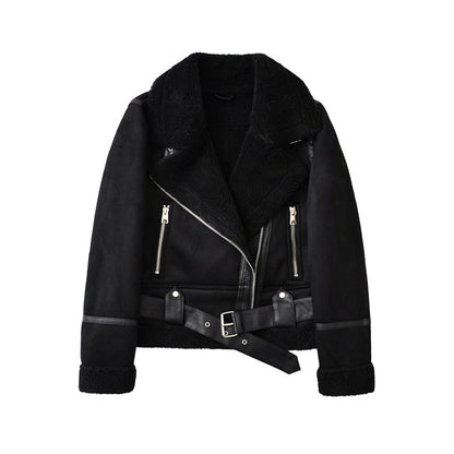 Flor | Suede Velvet Fur Lambswool Jacket