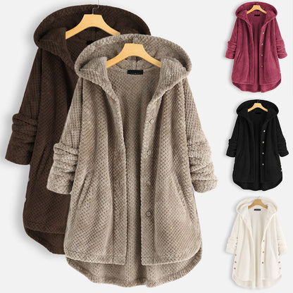 Jesse | Winter Hooded Double-faced Fleece Coat