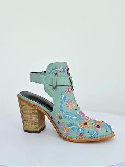 Rosine | Vintage Floral Ankle Boots
