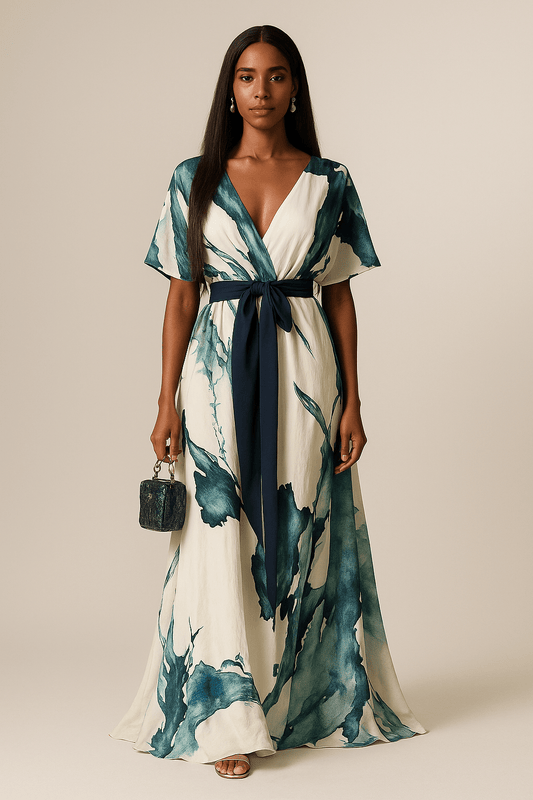 Winonah | Watercolor Maxi Dress